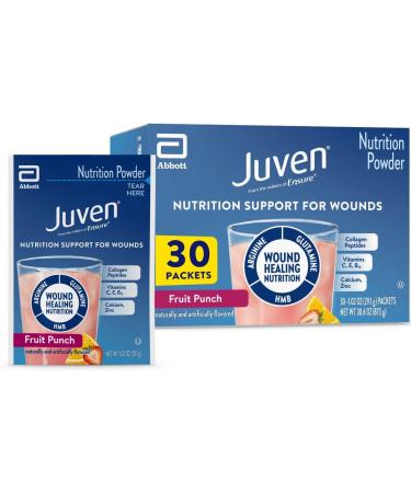 Juven Therapeutic Nutrition Drink Mix Powder for Wound Healing Support Includes Collagen Protein Fruit Punch 30 Count (Pack of 1) - Buy Online on GoSupps.com