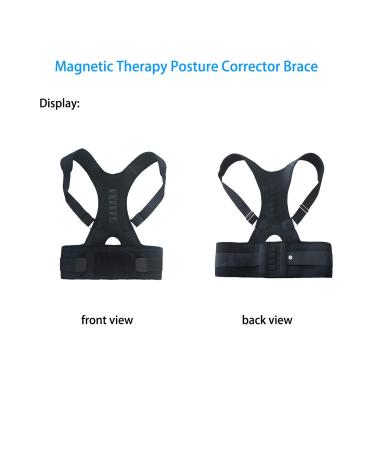 Magnetic Therapy Posture Support Back Brace - FDA Approved Adjustable Corrector for Neck Back & Spine Pain Relief - Medical Grade XXL Support Belt - Buy Online on GoSupps.com