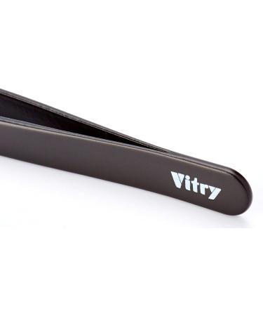 Buy Vitry Coloured Tweezers with Slanted Tips - 1 Piece Black | International Shipping Available - Buy Online on GoSupps.com