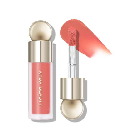 KYDA Liquid Blush Natural Matte Finish Looking Dewy Cheek Tint Moisturizing Lightweight Blendable Feel Soft Cream Face Blush-6 Joy Peach 7.50 ml (Pack of 1)