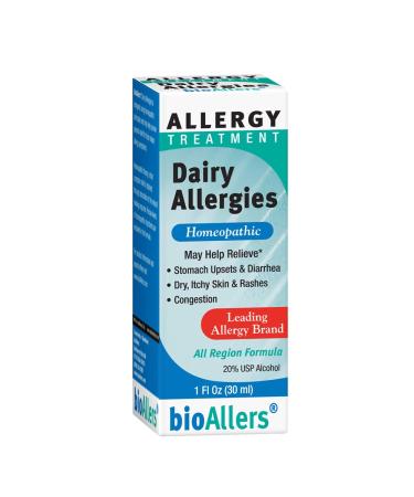 bioAllers NaturalCare Dairy Allergies Treatment | Homeopathic Formula May Help Relieve Sneezing, Congestion, Itching, Rashes & Watery Eyes | 1 Fl Oz