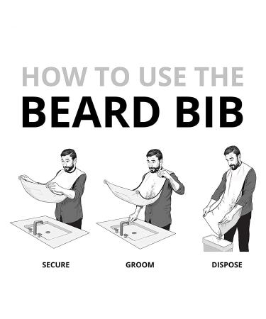 Beard Bib Apron | Men's Hair Catcher for Shaving & Trimming | Grooming Accessories & Gifts for Dad (Blue - Buy Online on GoSupps.com