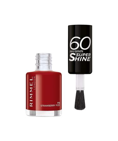 Rimmel 60 Seconds Super Shine 713-Strawberry Fizz COSRIM969 Strawberry Fizz 8 ml (Pack of 1)