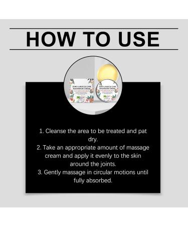 Cr me de soin des articulations Hydratante non grasse Cr me de massage musculaire pour les articulations pour poignets genoux jambes coudes mains pieds hommes femmes adultes athl tes - Buy Online on GoSupps.com