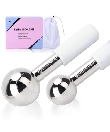 Ice Globes for Face Redness Relief Dark Circles and Puffiness. Stainless Steel Roller for Cold Esthetician Style Facial Massage Cryo Treatment and Skin Care.