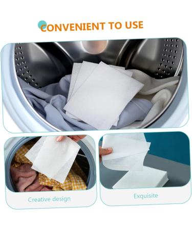 Alipis 360 Pcs Anti-Cross-Dyeing Absorbing Film Dye Trapping Paper Laundry Anti Dyed Cloth Washer Machine Cleaner Grabber Color Savers Anti-Dyed Cloth White Simple Absorbent Paper Whitex5pcs 28X11CMx5pcs - Buy Online on GoSupps.com