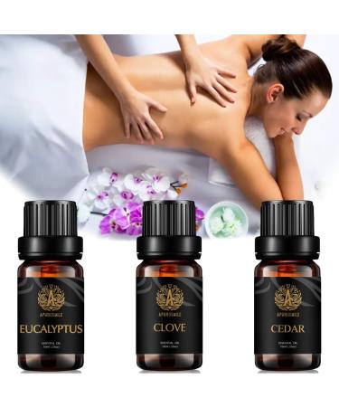 Aromatherapy Cedar Essential Oil Set for Diffuser 3X10ml 100% Pure Eucalyptus Essential Oil Kit for Humidifier - Eucalyptus Cedar Clove Essential Oil Set Aromatherapy Clove Essential Oils Kit - Buy Online on GoSupps.com