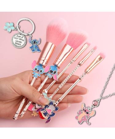 Interstellar Baby Makeup Brushes Set - 5Pcs Stitch Theme Cosmetic Brushes for Young Girls & Women - Premium Pink Gift - Buy Online on GoSupps.com