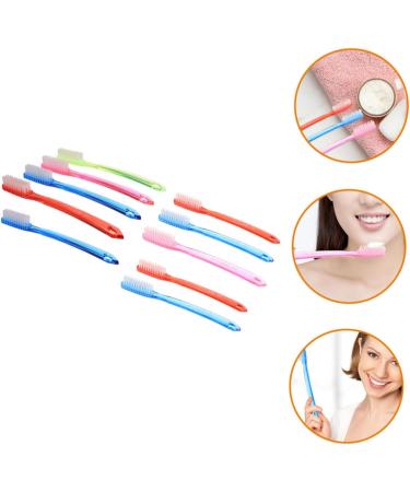 Magiclulu 10-Piece Super-Hard Bristle Toothbrush Set | Large Manual Toothbrushes for Deep Cleaning | Durable Plastic Small Teeth Cleaning Brushes - Buy Online on GoSupps.com