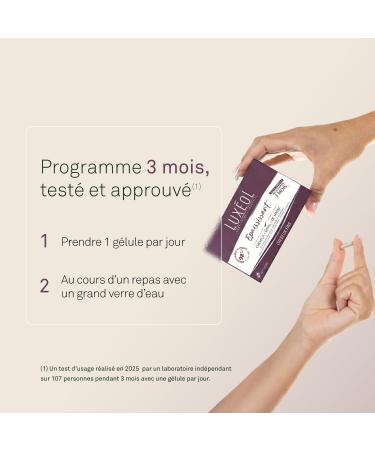 LUXEOL - Compl ment Alimentaire Epaississant - Cheveux + Epais* - Base de plantes peptides de collag ne MSM acides amin s Vitamines & Min raux - Fabriqu en France - 90 g lules ( 90 jours) 43.6 g (Lot de 1) Compl ment Alimentaire - Buy Online on GoSupps.com