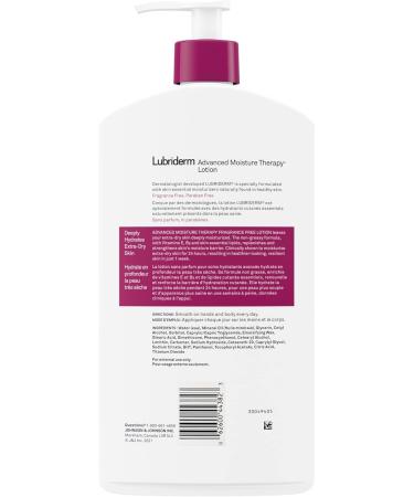 Lubriderm Advanced Moisture Therapy Moisturizing Cream - Fragrance Free Body Lotion 946mL Advanced Moisture Therapy 946 ml (Pack of 1) - Buy Online on GoSupps.com