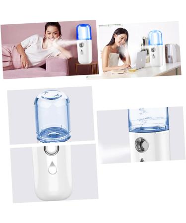 minkissy Nano Water Replenishing Instrument Hydrator Portable Facial Moisturizing Mini Facial Cooling Steamer Handy Face Sprayer Mist Sprayer Moisturizing Plastic Button Earth Tones White - Buy Online on GoSupps.com