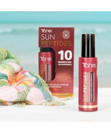 Tahe Botanic Solar Hair Sunscreen with Multi-peptides Coconut Oil Vegetable Keratin and Vitamin E Sun Peptides 100 ml - Buy Online on GoSupps.com