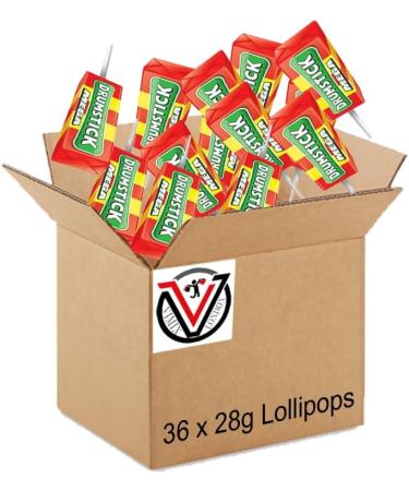Swizzels Drumstick Mega Lollies 28g Individually wrapped (36 Lollipops (Full Box)) 36 Lollipops ( Full Box ) - Buy Online on GoSupps.com