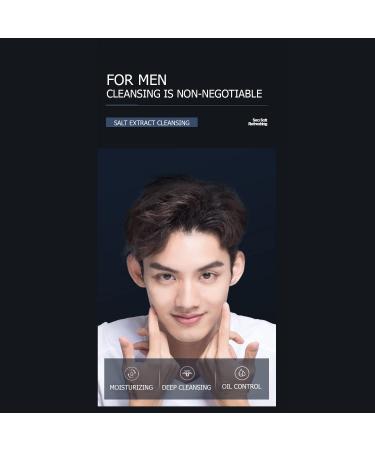 VENZEN Men's Sea Salt Face Foam Washer - Deep Cleansing Facial Skin Cleanser for Oil Control | 150g (5.07fl.oz) - International Shipping Available - Buy Online on GoSupps.com