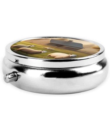 Buy Cute Portable Metal Pill Box - Round Mini 3-Compartment Design for Small Pills | Travel Essential | International Shipping Available - Buy Online on GoSupps.com