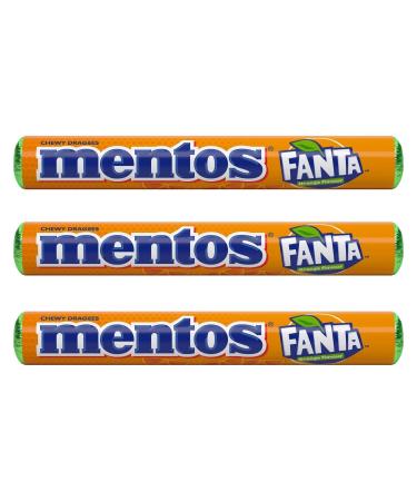 Mentos Fanta Chewy Candy Rolls 38 g Orange (Pack of 2)