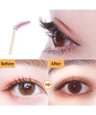50 Pcs Disposable Bamboo Eyelash Brushes Pink - Eyelash Extension Makeup Applicators - Buy Online on GoSupps.com