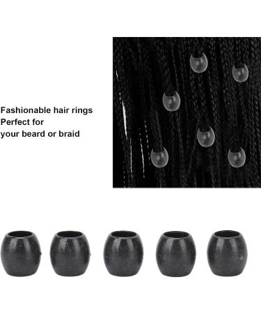 Dreadlocks Hair Beads Sturdy Plastic Hair Braiding Beads Hair Decoration Unique Hairstyle Black for Women for Party for Beard Braiding - Buy Online on GoSupps.com