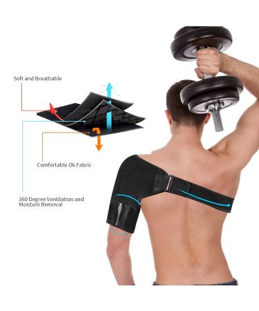 Keenso Shoulder Brace Support Strap - Stabilize Joints Speed Up Recovery Neoprene - International Shipping Available - Buy Online on GoSupps.com