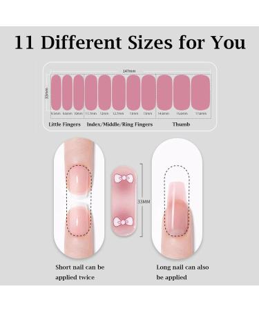20Pcs Nail Wrap Semi Cured Gel Nails Strip Full Wraps Gel Nail Stickers Self-Adhesive Gel Nail Wrap Stickers Decals - UV/LED Lamp Required Blush Gradient - Buy Online on GoSupps.com