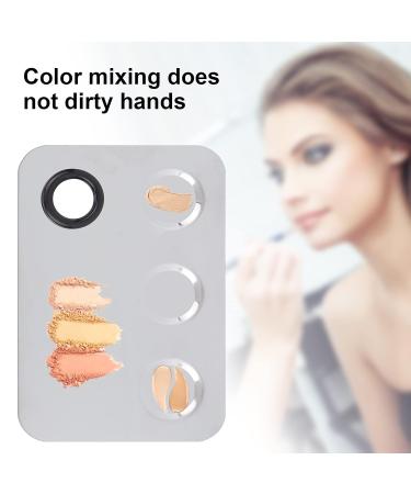 Professional Stainless Steel Cosmetic Mixing Plate & Spatula - Makeup Pigment Blending Palette for Flawless Application - Buy Online on GoSupps.com