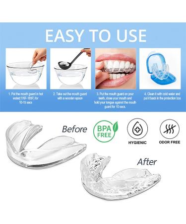 Mouth Guard for Teeth Grinding and Clenching Pack of 8 with 2 Sizes Moldable Anti Grinding Teeth Protectors for Sleep Sport - Buy Online on GoSupps.com