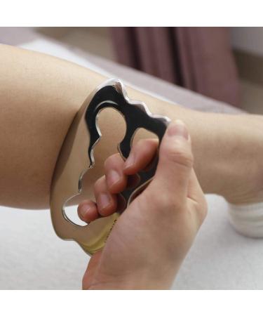 JustSun Gua Sha Scraper - Stainless Steel IASTM Tool for Soft Tissue Massage & Muscle Pain Relief - Buy Internationally - Buy Online on GoSupps.com