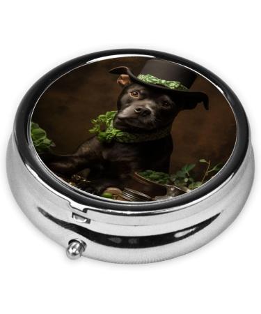 Portable Cute Dog Pill Box | Mini 3-Compartment Metal Organizer for Travel | Must-Have for Small Pills - Buy Online on GoSupps.com