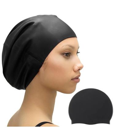 Bunskappe for long hair extra large bath cap women silicone bathing cap women and men's bathing cap for hair extensions braids Afro Haarwebart