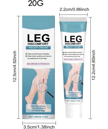 Soothing Leg Cream | Calf Moisturizing Cream 20g | Natural Calf Relief Lotion for Outdoor Activities Hiking Sports Walking and Travel - Buy Online on GoSupps.com