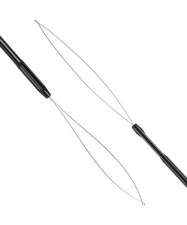 10 Pieces Hair Extension Loop Needle Threader Pulling Hook Tool Set - Black Bead Device for Hair & Feather Extensions - Buy Online on GoSupps.com