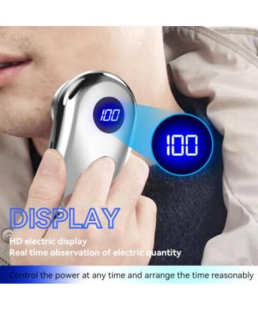 Portable Mini Electric Beard Clipper - Waterproof USB Rechargeable Trimmer for Men | Perfect Gift for Father & Husband (Silver - Buy Online on GoSupps.com