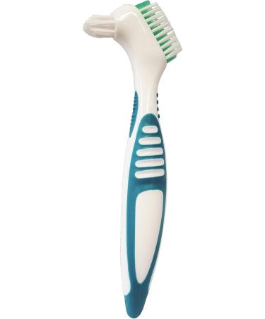 Denture Brush Set | Ergonomic Dual-Bristled Toothbrush for False Teeth Care - Portable & Multi-Layered Bristles - Buy Online on GoSupps.com