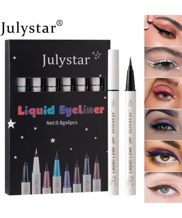 INTEROOKIE Non-smudging long-lasting waterproof eyeliner 6 pcs set aegyo sal down to eye makeup pen (A) - Buy Online on GoSupps.com