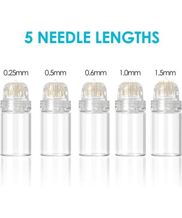 Hydra Needle 20 Derma Stamp Microneedling Pin Length 1.5 mm Serum Applicator Bottle Reusable for Anti-aging Skin Care Hair Beard Growth Stimulation - Buy Online on GoSupps.com