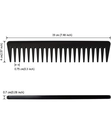 Professional Carbon Fibre Wide Tooth Comb - Anti-Static Detangler for Long and Curly Hair | Heat Resistant Black Comb - Buy Online on GoSupps.com