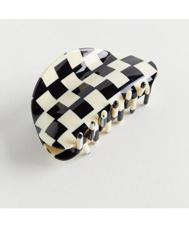 Checkered Hair Clip Claw Set - Black and White Checker Series - 2 Pack - Y2K Accessories for Women and Girls - Buy Online on GoSupps.com
