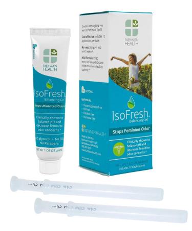 Fairhaven Health IsoFresh Vaginal pH Balance Gel for Women | Stop Feminine Odor | Yeast Balance with Naturally Derived Ingredients | Water Based | Made Without Parabens | 12 Applications