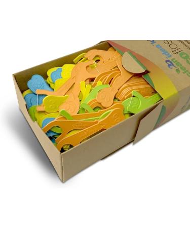 Kids EcoFlosser Picks - 200 Count | Eco-Friendly Dental Flossers for Kids & Toddlers - Easy Teeth Cleaning - Buy Online on GoSupps.com
