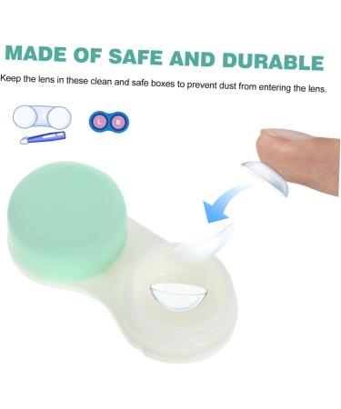 Lalafina Contact Lens Container Travel Case - Portable Plastic Eye Care Box with Mirror Green - Perfect for International Shipping - Buy Online on GoSupps.com