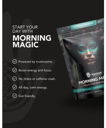 Ancient Extracts Decaf Mushroom Coffee Alternative | Caffeine-Free Blend of Mushrooms and Root Extracts | Lions Mane, Chaga, Cordyceps, Ashwagandha, Maca Root | 240g - Buy Online on GoSupps.com
