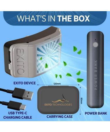 Exito Breathing Enhancer Device | Portable Nostril Expander with Mini-Fan | Rechargeable & Adjustable | Ideal for Athletes Anti-Snoring & Air Filtration - Shop Internationally - Buy Online on GoSupps.com