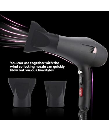 2000W Professional Salon Hair Dryer Ultra-Quiet Hair Dryer Blower Hot Cold Wind Blow Dryer for Hair Styling with 2 Nozzle Hair Blow Dryer with Adjustable 5 Temperature Files(US Plug) - Buy Online on GoSupps.com