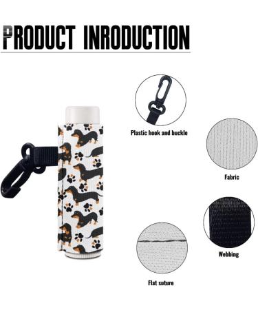 Dachshund Cartoon Keychain Chapstick Holder - 2 Pack Lip Balm & Lipstick Case for Women | Unique & Stylish - Buy Online on GoSupps.com