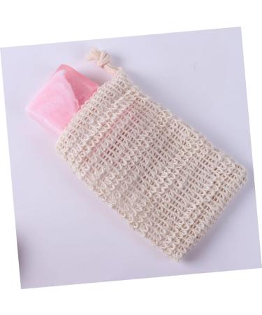 BELLIFFY 6pcs Soap Bag Bar Soap Exfoliating Soap Saver Soap Accessory Bubble Net Soap Net Cotton Linen Beige - Buy Online on GoSupps.com