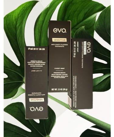 EVO Sensitive Anti-Cavity Fluoride Toothpaste Sweet Mint 3.5 oz 3 Pack - Buy Online on GoSupps.com