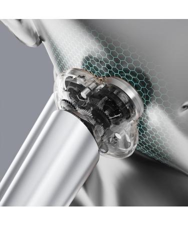 Buy Head Shaver for Men - Waterproof Electric Rotary Shaver Type-C Rechargeable Dual Use Magnetic Cutter Blade Silver - Best Grooming Tool for Smooth Shave - Buy Online on GoSupps.com