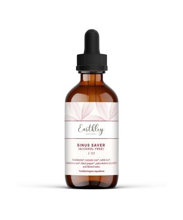 Earthley Wellness Sinus Saver Natural Remedy Free of Allergens Parabens and Preservatives Helps Boost Vitamin C (2 oz. Alcohol Free) Alcohol Free 2 Ounce