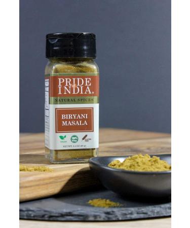 Pride of India Indian Biryani Masala Seasoning Spice - 2.40 oz Dual Sifter Bottle | Gourmet Blend for Veg & Non-Veg Biryani - Buy Online on GoSupps.com